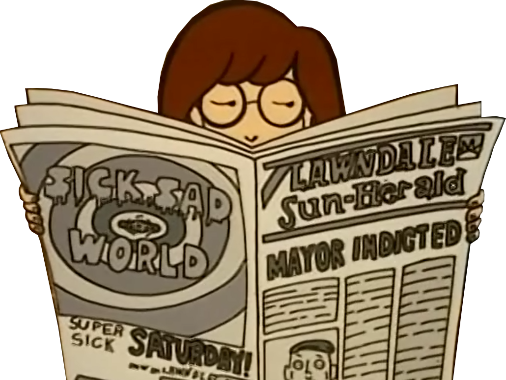 Daria Reading the newspaper